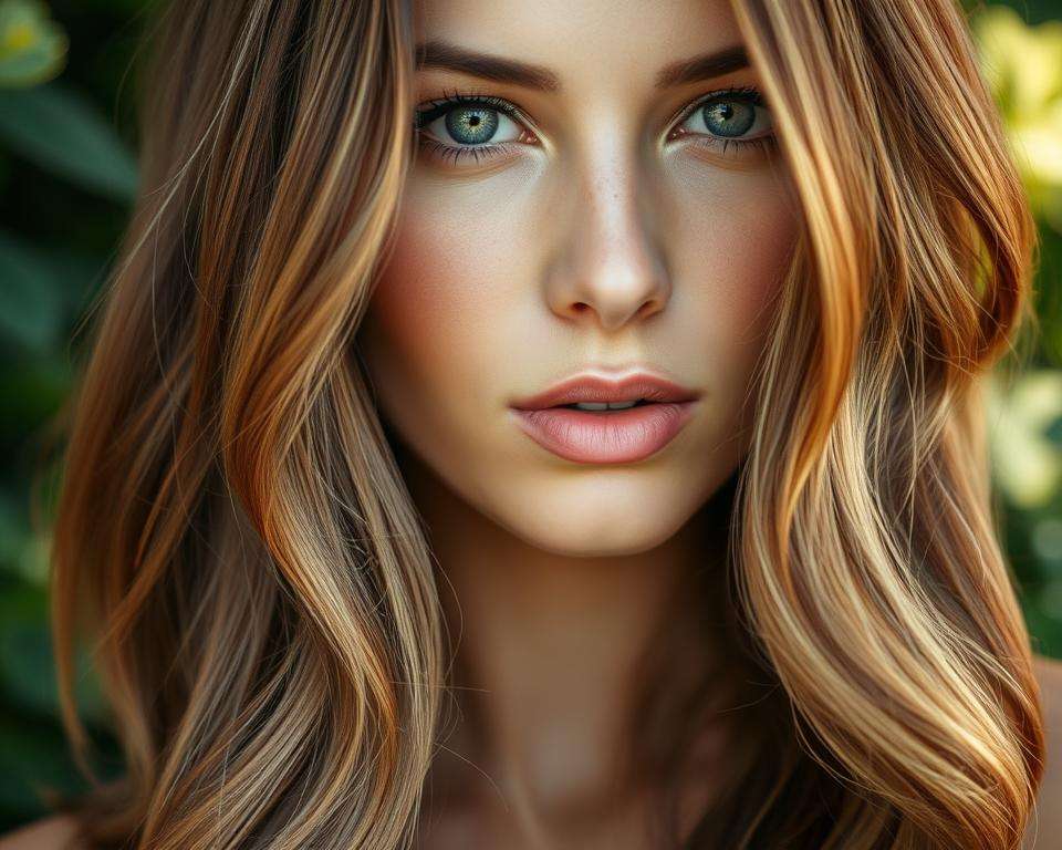 balayage do szarych oczu