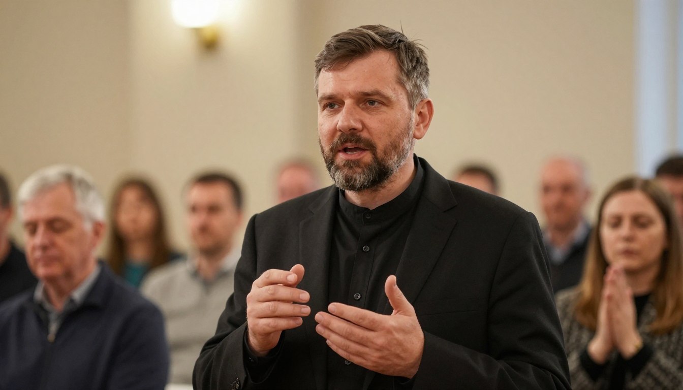 Marcin Zieliński żona - portret charyzmatyka podczas spotkania modlitewnego