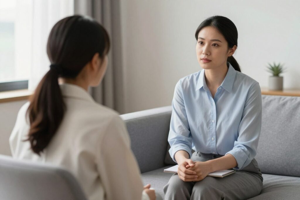 Sesja terapii psychologicznej wsparcie mentalne