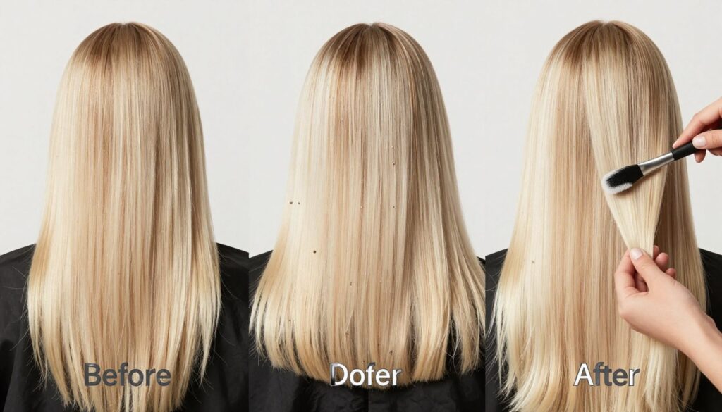 Proces rozjaśniania włosów do blond
