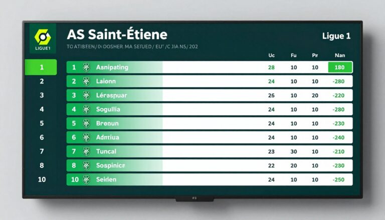 Rankingi AS Saint-Étienne statystyki klubu piłkarskiego