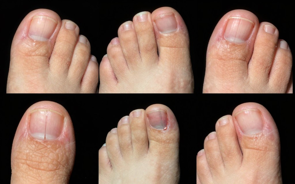 czerniak paznokcia u nóg zdjęcia różne stadia rozwoju