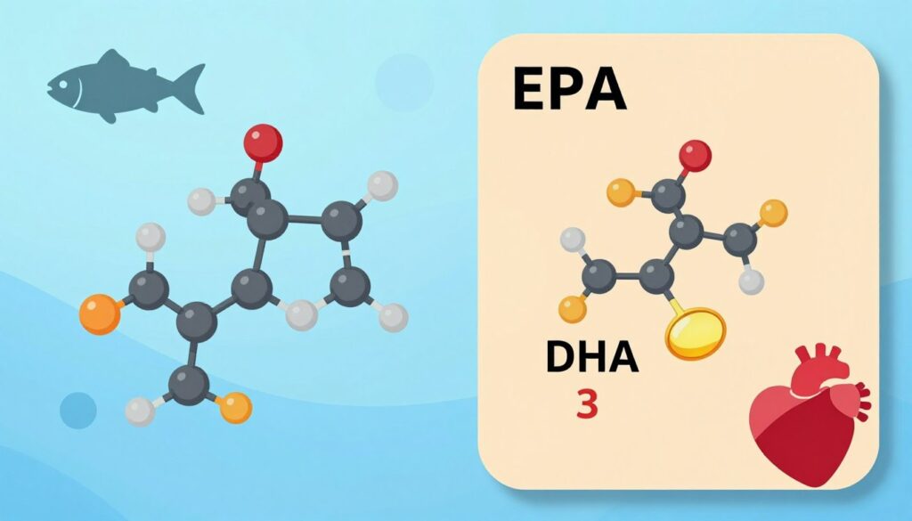 molekularna struktura kwasów omega-3 EPA i DHA