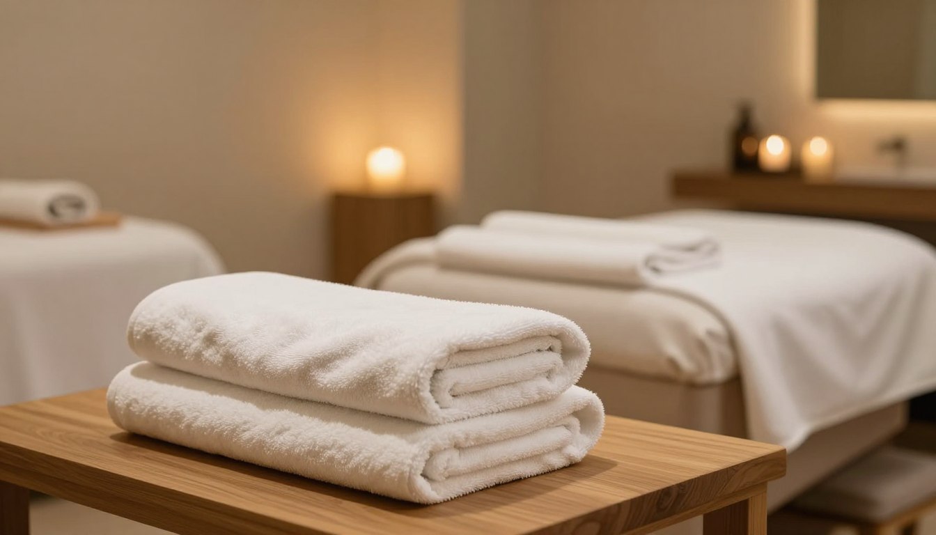 osoba przygotowująca się do masażu w spa