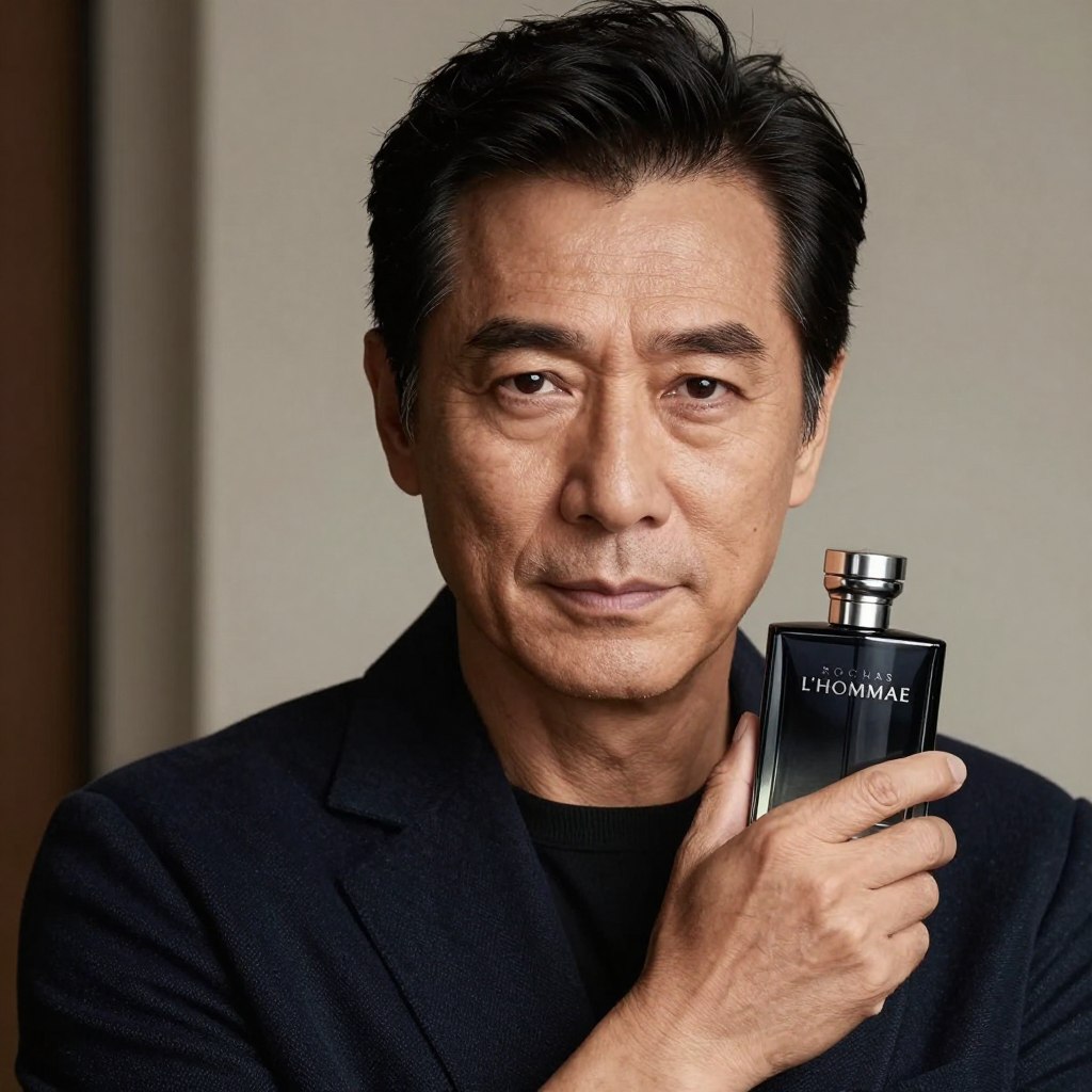 Dojrzały mężczyzna z perfumami Rochas L'Homme elegancki styl