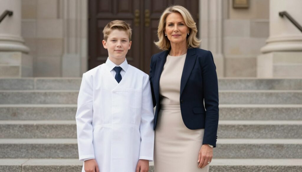 Mama i syn na komunię - elegancka stylizacja