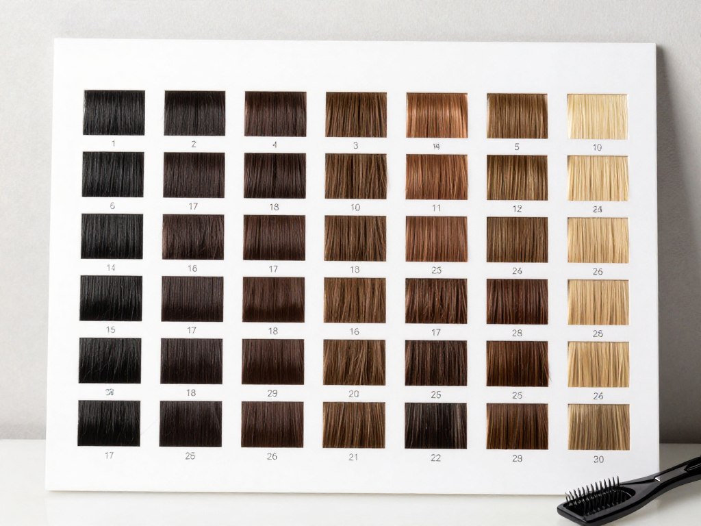 Paleta kolorów farb do włosów
