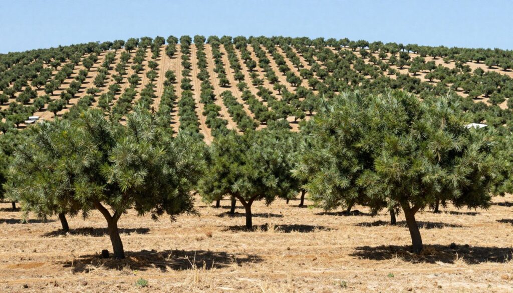 Plantacja pistacji kleistej na wyspie Chios w Grecji