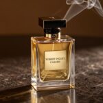 Robert Piguet Casbah perfume bottle with incense smoke