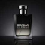 Rochas L'Homme perfumy męskie elegancki flakon na ciemnym tle