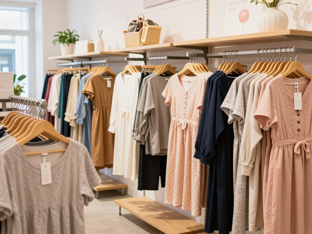 Sklep secondhand z sekcją ubrań ciążowych