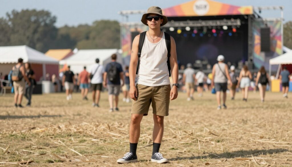 Strój na festiwal plenerowy muzyczny