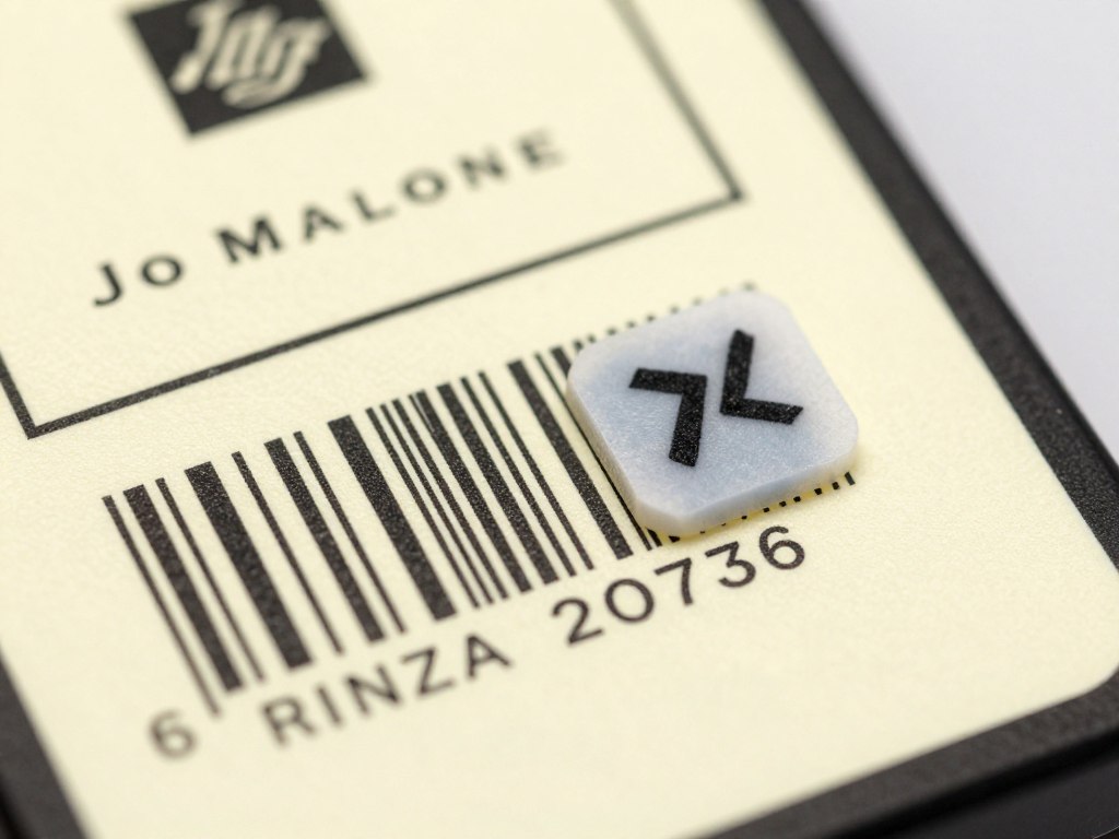 Szczegóły autentycznego testera Jo Malone etykieta kod kreskowy Szczegóły autentycznego testera Jo Malone etykieta kod kreskowy