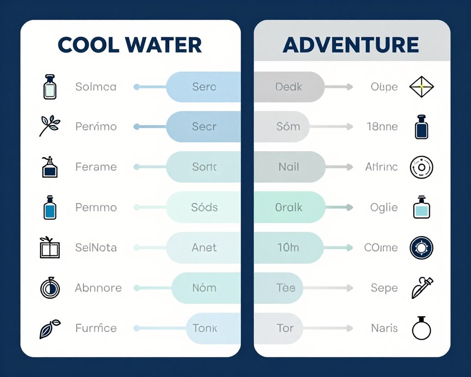 bezpośrednie porównanie cool water i adventure nuty zapachowe bezpośrednie porównanie cool water i adventure nuty zapachowe