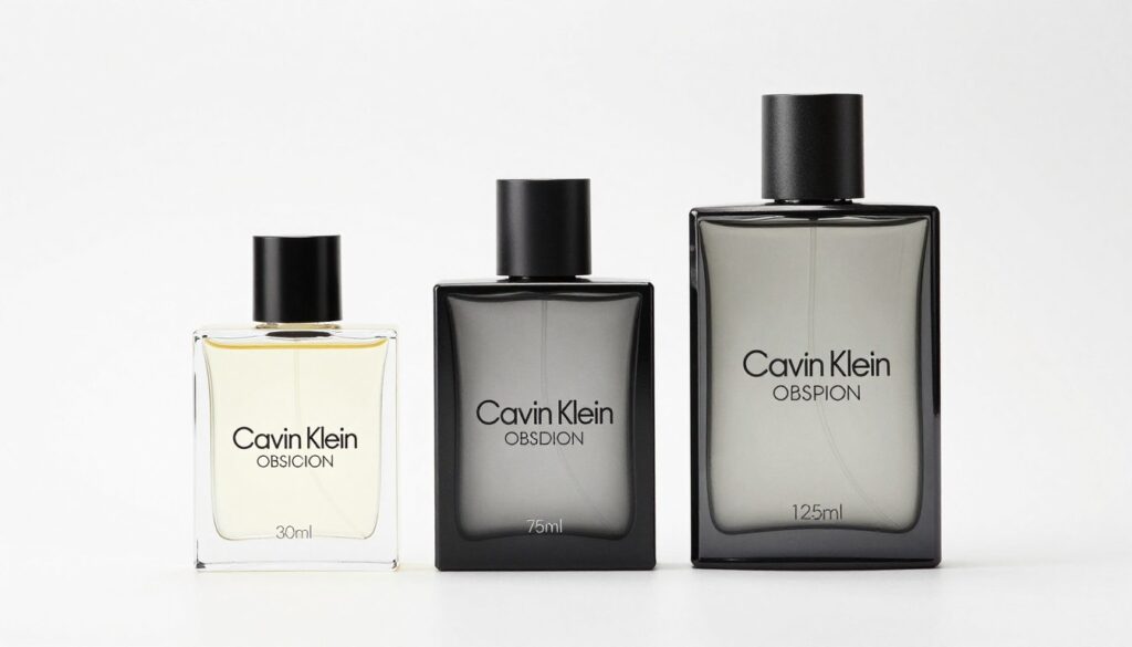 calvin klein obsession męski different bottle sizes comparison