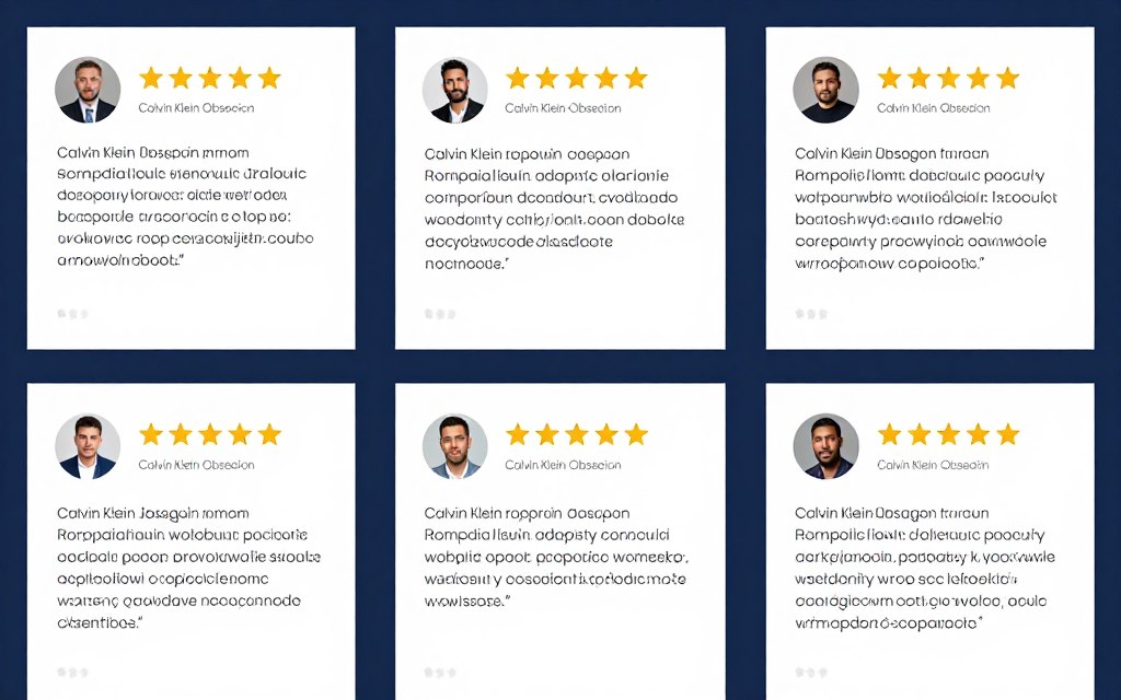 calvin klein obsession męski opinie customer testimonials collage