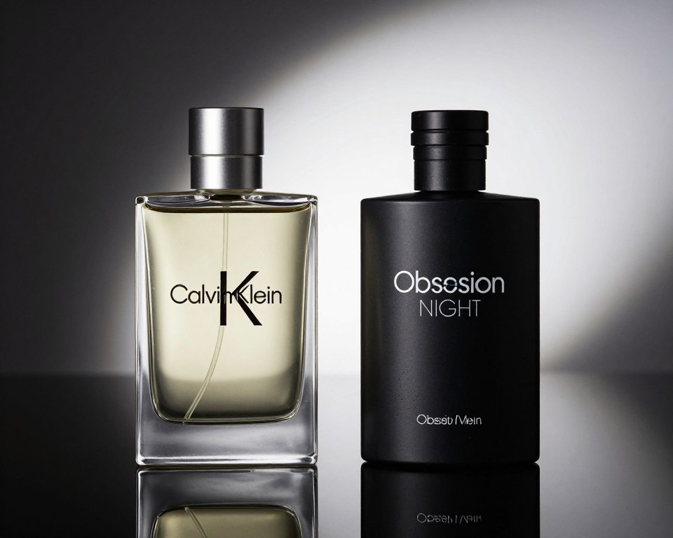 comparison of calvin klein obsession and obsession night bottles