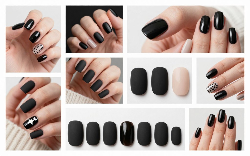 czarne paznokcie inspiracje manicure lakier czarne paznokcie inspiracje manicure lakier