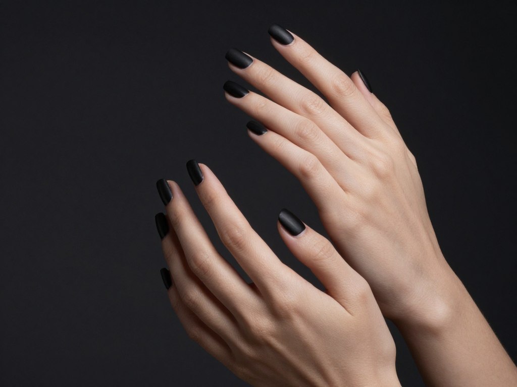 czarny manicure kobiecy styl paznokcie czarny manicure kobiecy styl paznokcie