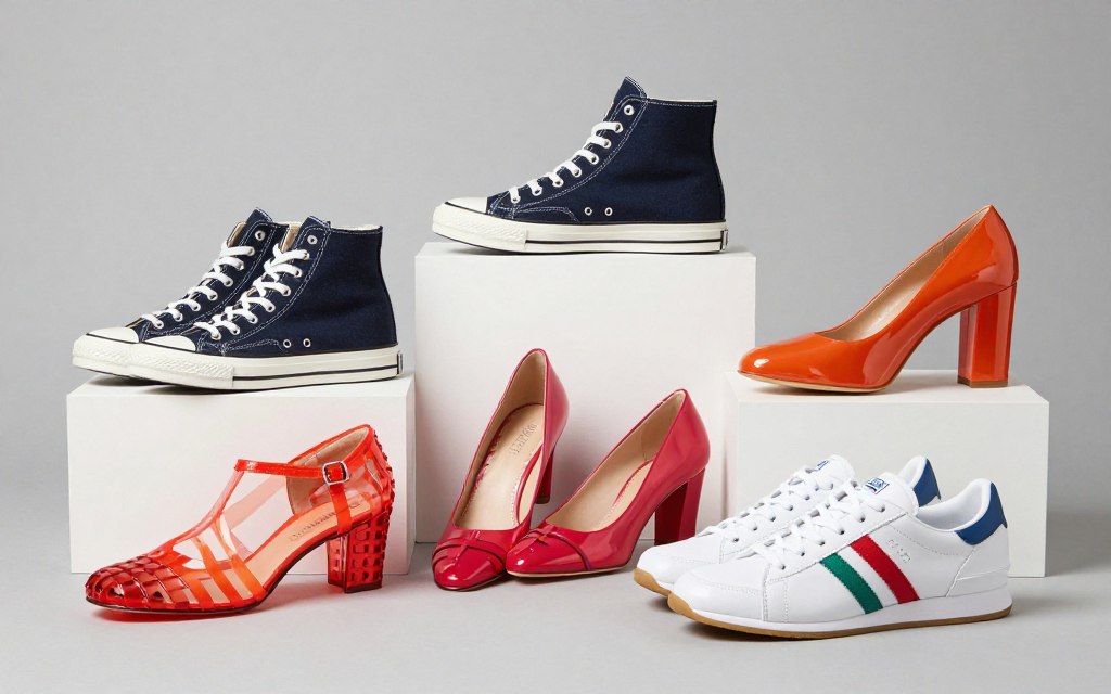 damskie buty typowe dla lat 80