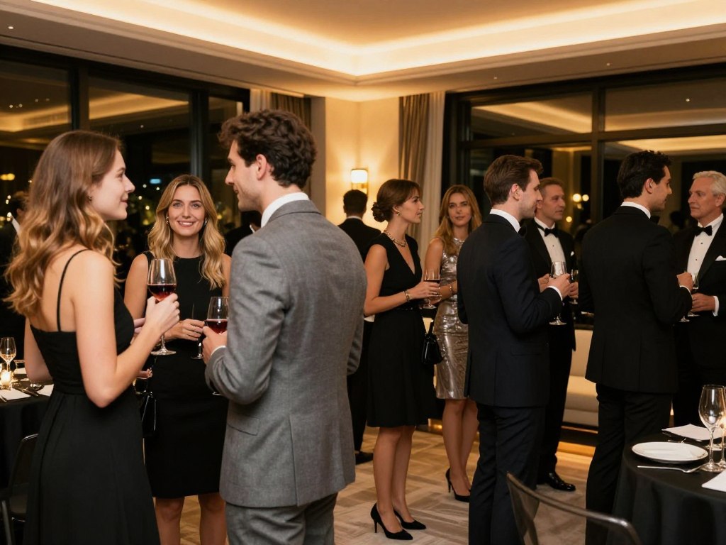 evening event with people wearing luxury fragrances evening event with people wearing luxury fragrances