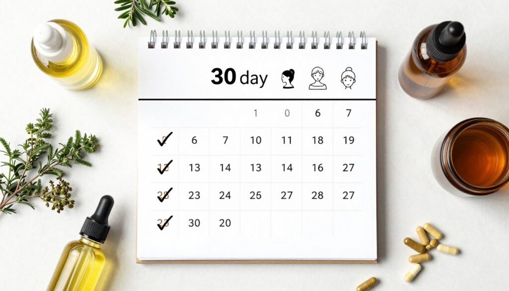 kalendarz 30-dniowej kuracji na włosy