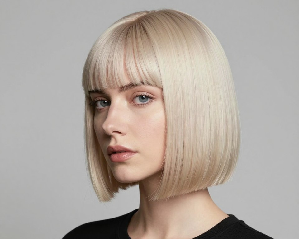 platynowy blond bob