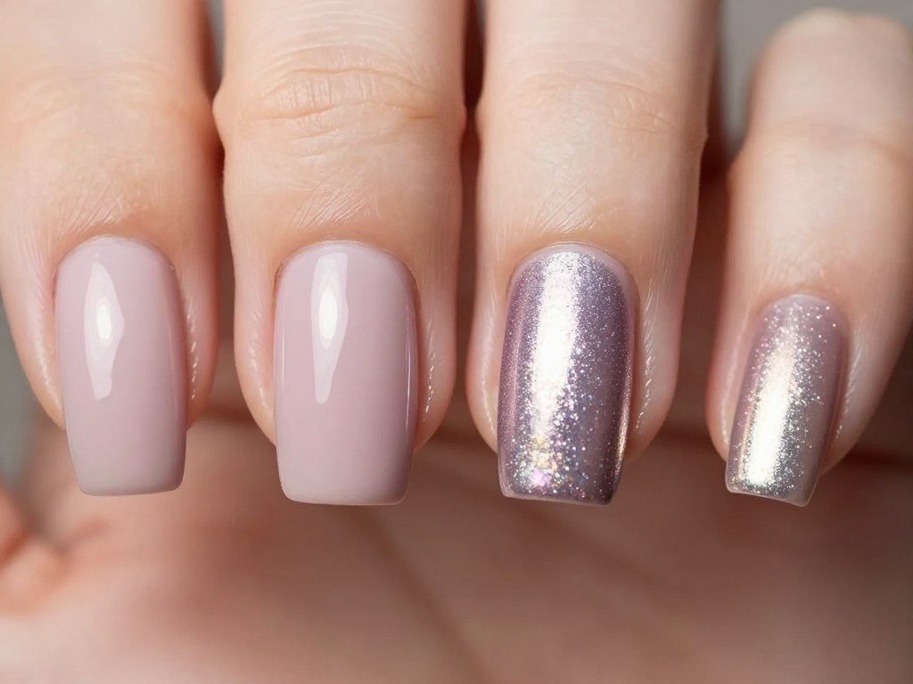 różne wykończenia lakierów na paznokciach glossy matte metallic