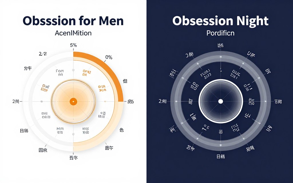 side by side scent profile comparison obsession vs night