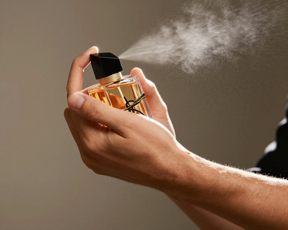 Aplikacja perfum na skórę - prezentacja trwałości