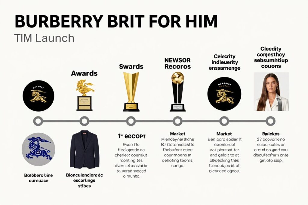 Burberry Brit fragrance line timeline and awards