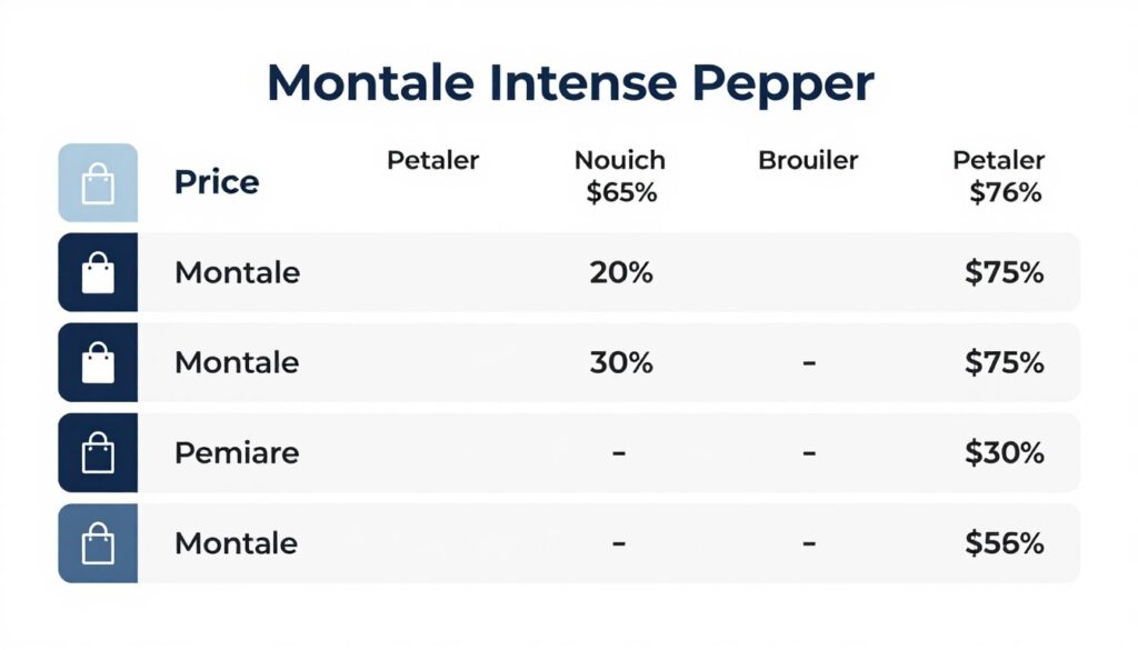 Cennik perfum Montale w różnych sklepach