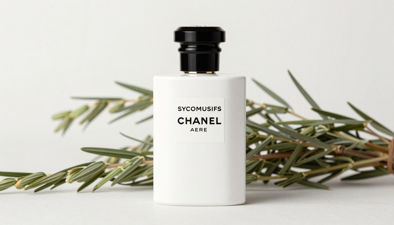 Chanel Sycomore perfume bottle from Les Exclusifs collection on elegant background