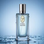 Davidoff Cool Water opinie - flakon perfum na tle wodnego motywu