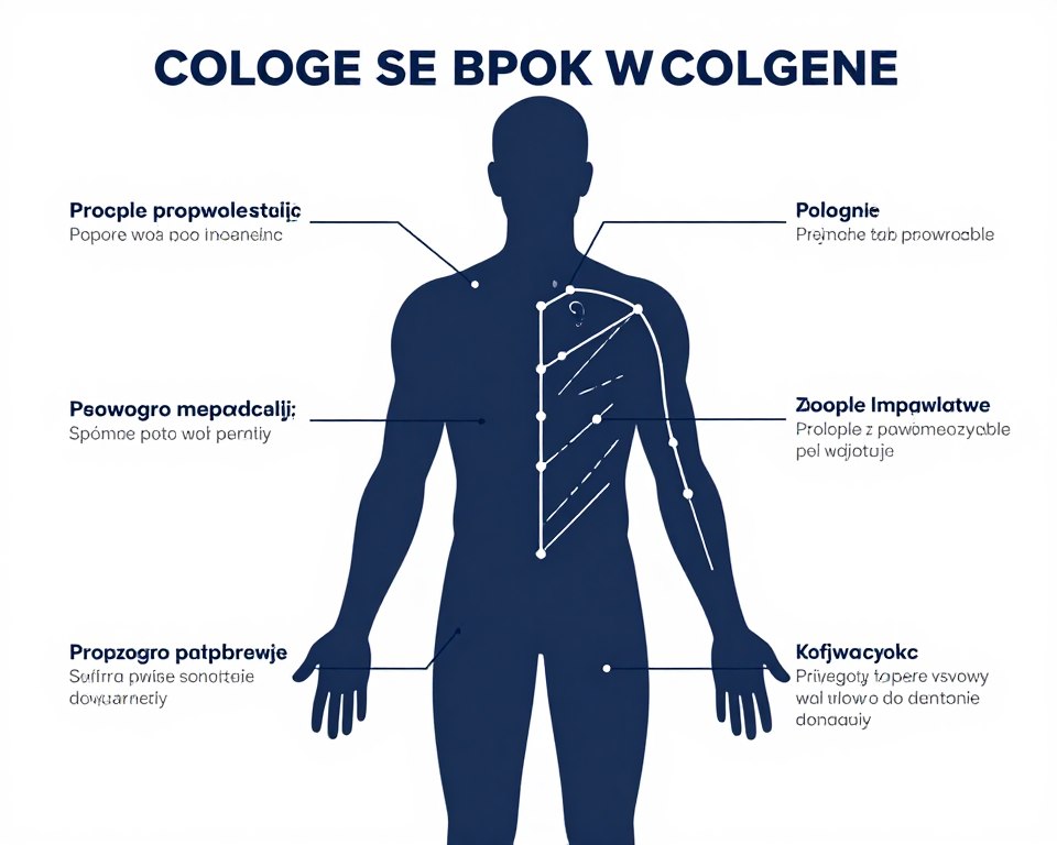 Diagram pokazujący punkty aplikacji perfum na męskim ciele