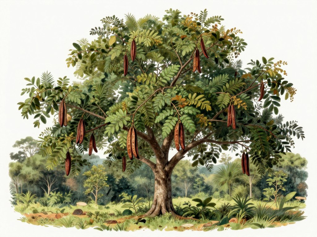 Drzewo Dipteryx odorata źródło fasoli tonka