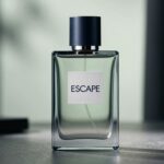 Escape Calvin Klein Man butelka perfum dla mężczyzn na eleganckim tle