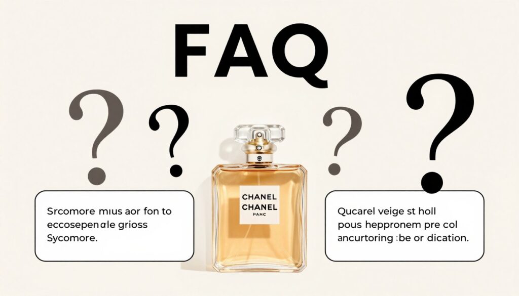 FAQ concept for Chanel Sycomore perfume questions