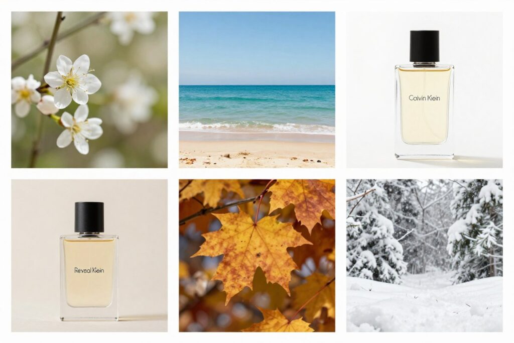 Four seasons representation for fragrance wearing