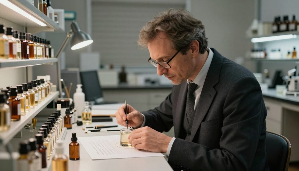 Francois Demachy perfumiarz Christian Dior w pracowni