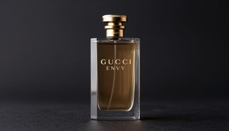 Gucci Envy for Men bottle on elegant background
