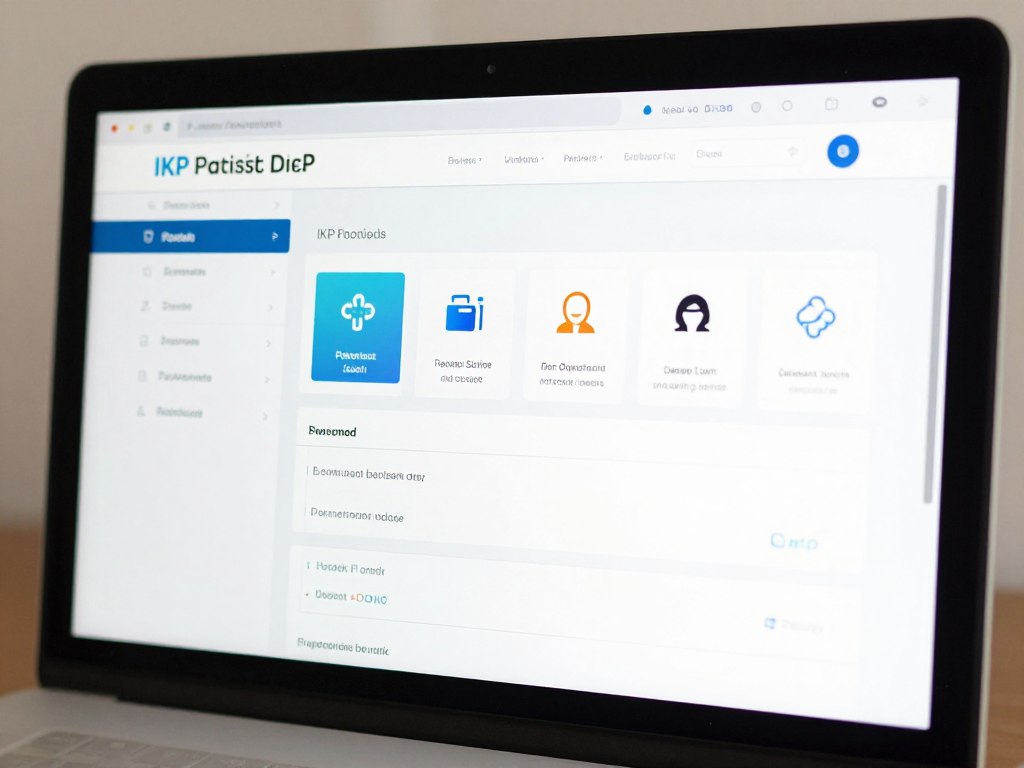 Interfejs Internetowego Konta Pacjenta na ekranie monitora Interfejs Internetowego Konta Pacjenta na ekranie monitora