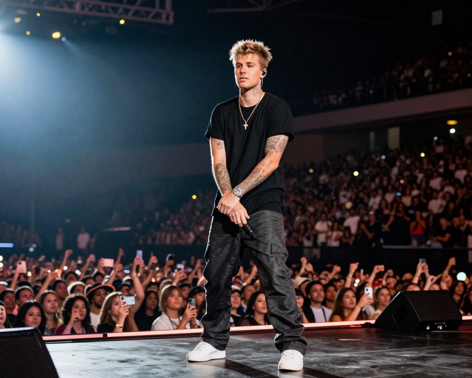 Justin Bieber podczas koncertu