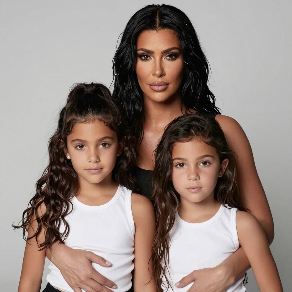 Kim Kardashian z najmłodszymi dziećmi