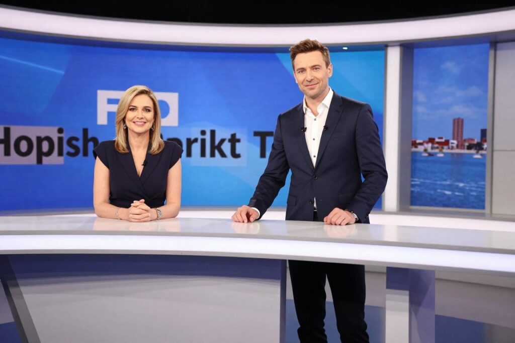 Kuba Wojewódzki podczas nagrania programu telewizyjnego