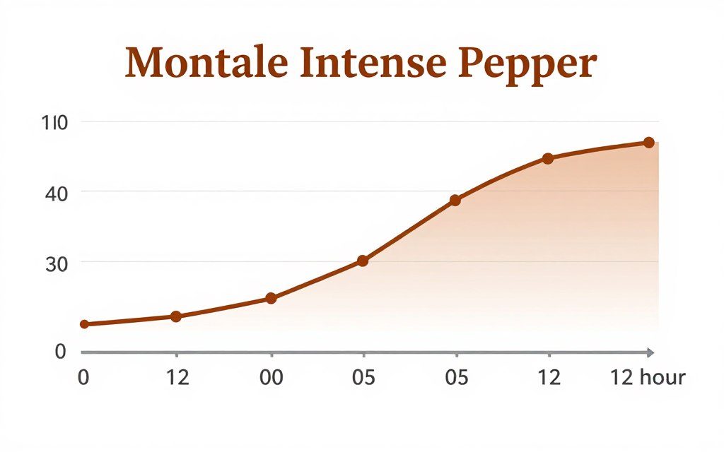 Linia czasu pokazująca rozwój zapachu Montale Intense Pepper