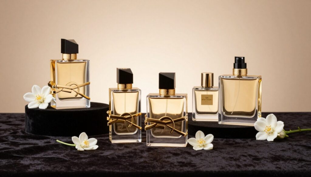 Luksusowe perfumy zawierające neroli na eleganckiej ekspozycji