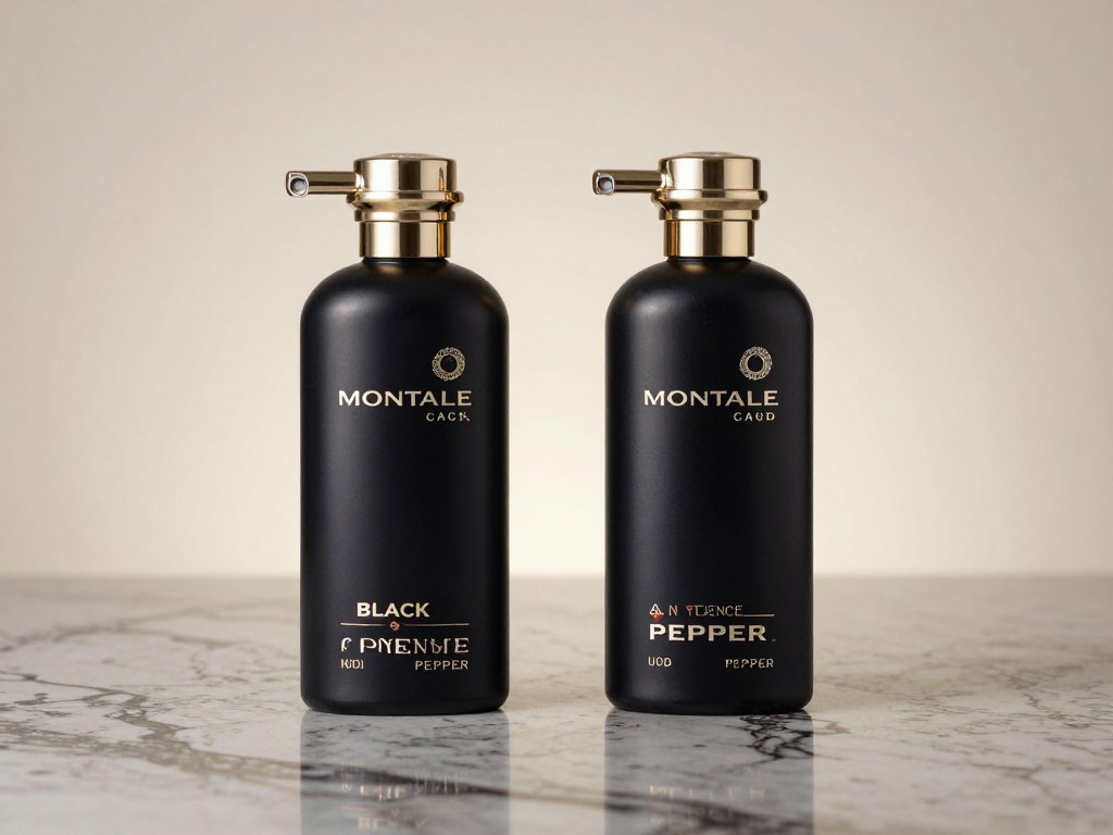 Montale Black Aoud i Intense Pepper obok siebie