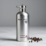 Montale Intense Pepper perfumy z elegancką srebrną butelką na marmurowym tle
