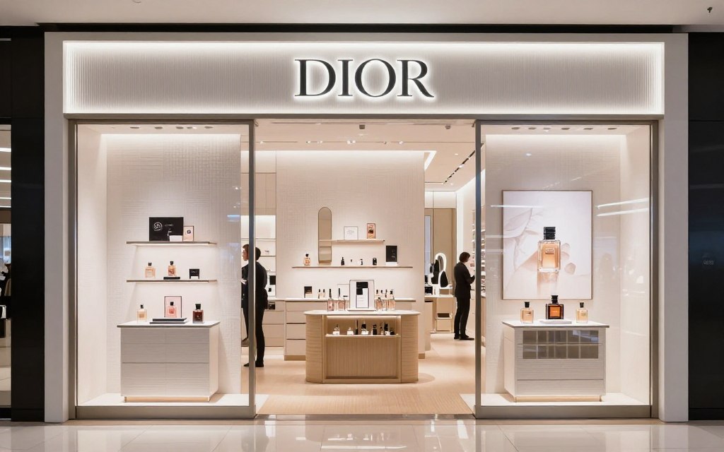 Oficjalny butik Christian Dior w centrum handlowym